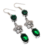 Natural Chrome Diopside Gemstone 925 Sterling Silver Jewelry Earring 2.76 u8l85