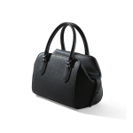 Ehtne Nahast Naiste Kott Suure Mahutavusega T&otilde;mblukuga Kott Crossbody Kott Moodne Bostoni Kott must