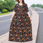 Elegantne Suvine Vaba Kleit Naine Vintage R&otilde;ivad Pluss Suurus Vabaaja L&uuml;hikeste Varrukatega Pikad Kleidid XL