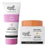 Chemist at Play Anti-Aging Body Lotion with 4% Retinol, Niacinamide & Zemea 200ml + Exfoliating Body Scrub For Removing Tan | Pigmented Skin 75gm