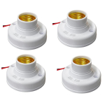 E27 pesaga PIR-liikumisanduri seinale kinnitatav lambipesa LED-pistikupesa Ac220V automaatne inimkeha infrapuna PIR-anduriga pirn keeratava korgiga pesaga lambipirn 4PCS