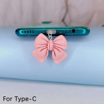 Telefoni tolmupistik armas lipsuga telefoni aksessuaaride ripats kaunistuseks iPhone'i C-t&uuml;&uuml;pi laadimisliidesele