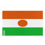 Drapeau - Niger - 64 x 96 cm - Pol&uuml;ester - Rekto/verso - &OElig;illets en fer