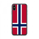 Coque iPhone &ndash; Drapeau &icirc;le Bouvet &ndash; Supp &ndash; Mitmev&auml;rviline &ndash; &Uuml;hilduv iPhone X &ndash; Plastikust l&auml;bipaistev