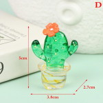 Klaaskaktuse kujukesed Ornamendid Mini Bonsai Decor Armas miniatuurne k&auml;sit&ouml;&ouml;