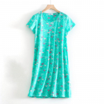 Suures suuruses suvine naiste &ouml;&ouml;s&auml;rk L&uuml;hikeste varrukatega armas multikas magamisriided armsad O kaelaga &ouml;&ouml;s&auml;rgid pidžaamad naiste puuvillane magamiskleit XL