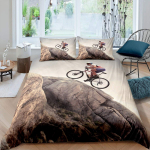 Jalgratta tekikate komplekt Motokrossi v&otilde;idus&otilde;itja voodipesu komplekt Kuninglik suurus M&auml;giratta tekkikate &Auml;&auml;rmuslik kiirussport Voodikate EU single(135x200cm)