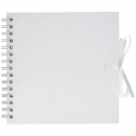 Album &agrave; spirales - Artemio - 20x20 - Kraft Blanc - 40 pages - Couverture rigide