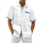 Meeste vintage n&ouml;&ouml;pidega keeglis&auml;rgid l&uuml;hikeste varrukatega suvine rannas&auml;rk L