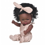 Must emailiga nukk Reborn Doll pehmest kummist imitatsioonist Baby African Doll Doll Laste vannim&auml;nguasi