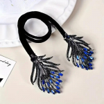 Rhinestone Feather Design juukseklamber Elegantne juuksekoolutaja Deft Bun Maker pikkade paksude juuste aksessuaarid naistele