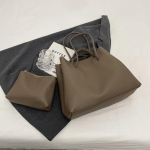 Kvaliteetne Suure Mahutavusega &Auml;mbrikott Naine Uus Mood Tekstuur K&auml;e Bill &Otilde;lakott K&otilde;ik T&ouml;&ouml;le S&otilde;it Kaenlaalune Totes Rahakotid 35x15x30cm pruun