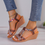Moodsad suuremate suurustega kingad naistele Suvemood Naiste platvormsandaalid Rannakingad Zapatos De Mujer Kiilud Libisemiskindlad Sandalias De Mujer 35 tumepruun v&auml;rv