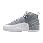 Air Jordan 12 Retro GS Stealth Laste tossud Hall Valge Cool-Grey 153265-015 36.5