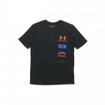 Under Armour &Uuml;mar kaelusega sirge l&otilde;ikega T-s&auml;rk Meeste &uuml;laosad Must 1351628-001 XL