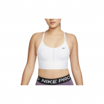 Nike Dri-FIT &uuml;hev&auml;rvilise logoga madala intensiivsusega tugi spordirinnahoidja naistele Aluspesu Valge DB8766-100 XS
