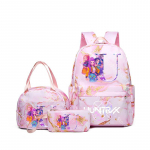 3 tk/kompl KPop Deemonik&uuml;ttide T&uuml;drukute Koolikott L&otilde;unakott Pinal &Otilde;pilase Multifilm Seljakott Bento Kotike Pliiatsikotid Koolitarbed Kingitus