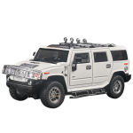 1/18 HUMMER H2 Highway 61 MAASTUR Sulamist Auto Mudel Valatud Metallist M&auml;nguasi Maasturid Auto Mudel Simulatsioonheli ja valgusega Laste Kingitus valge