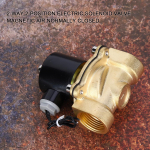 DC 12V 1-tolline messingist kahesuunaline 2-positsiooniline elektriline solenoidventiil, magnetiline &otilde;hk, tavaliselt suletud