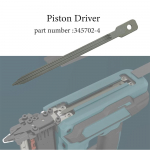 Kolbmuhv 345702-4 Makita BPT350 351 DPT350 DPT351 PT354D DPT353 AT638A jaoks