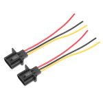 Partuto 2 tk Universaalne H13 Auto Pirnipesa - Auto LED Emane Juhtmekimp Pistik Pigtail - Metall Plastik Must kollane