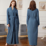 Paksustatud ja pikendatud imav hommikumantel paaridele - pikk naiste yukata &ouml;&ouml;s&auml;rk Large