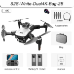 Uus S2S Drone 8K HD kahe kaameraga harjadeta mootoriga takistusi v&auml;ltiv Dron RC helikopteri professionaalne kokkupandav neljakopteri m&auml;nguasi Dual 6K - 2 Batteries