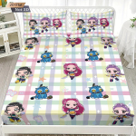 3 tk K-Pop Deemonik&uuml;ttide Prindiga Servadeta Voodilina Komplekt Mitmes Suuruses Pehme Voodikate Magamistoa Voodipesu Kaunistus Masinpestav 100x191