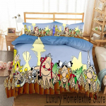 3D prindiga Asterixi ja Obelixi multikate voodipesukomplekt Kahekohaline Twin King Tekikott Tekk Padjap&uuml;&uuml;r Poistele T&uuml;drukutele T&auml;iskasvanute Magamistuba 70x133cm