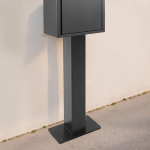 Must s&uuml;sinikterasest v&auml;lispostkastipost, 30,48*15,24*68,58cm Pinnale paigaldatav postkastipost lihtsaks paigaldamiseks must