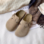 Mood Uus Luksuslik Mood Naiste Suede Muulad Sandaalid Naiste Klotsid Korgist Tald Sandaalid Toetus V&auml;ljas Rannaklid Kingad Zapatos Mujer 36 khaki