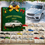 Autode Advendikalender 2025 24 p&auml;eva 2D Lame Akr&uuml;&uuml;l Ripats Auto Tagasilugemis Kalender Pime Kast T&auml;iskasvanud Meestele Ja Teismelistele Poistele One Size