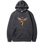 2025 Uus Album Utero Prindiga Huppar Mehed Naised Harajuku Gooti Vabaaja Dressipluus Unisex Fliis Pikkade Varrukatega Pullover Streetwear 3XL gray