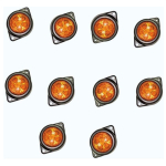 LED-kontuurvalgustid Haagis Veoautole 24V Kollased gabariidituled Poolhaagistele Freightliner Cargo &ndash; Universaalne sobivus (Pakis 10 tk) merevaigukollane