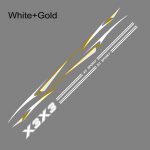 6 TK autoukse k&uuml;lje PVC kleebised BMW X3 E83 F25 G01 jaoks Tuning Auto tarvikud Triibud Dekoratsioon Vin&uuml;&uuml;lkile kleebised Kere valge kulla v&auml;rv