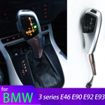 LED Gear Shift Knob Automatic Gear Shifter Lever Handle for BMW 3 series E46 E90 E91 E92 E93 316i 318i 320d 320i 323i 328i 330i E46 Carbon fiber