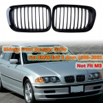 Neeru eesmise kaitseraua iluv&otilde;re liistude stiilis grill sobib BMW 3. seeria E46 sedaan Touring 4 uksega 1998 1999 2000 2001 autole Type2 Matte Black