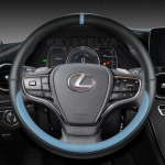 Microfiber Leather Car Steering Wheel Cover For Lexus is250 RX350 is350 GX460 is300 ES350 RC LS NX CT200h Auto Accessories sinine