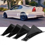 L&auml;ikiv Tagumine Kaitseraua Spoiler Splitter Huul Diffuusor 4 F Honda Prelude Coupe jaoks gray
