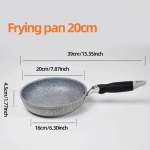 Vastupidav kivist praepann 28/26/24/20 cm Wok Mittenakkuva pann Pann Pada Induktsioonpliit Pannid Pannkook Muna Gaasipliit Avaleht