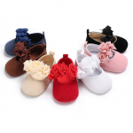 Baby Girl Shoes Soft Sole Floral Newborn Infant Mary Jane Flats Baptism Dresses Shoes Soled Sandals Shoes Princess shoes 13cm