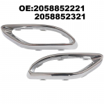 2PCS Rear Exhaust Pipe Trim Frame for Mercedes For Benz Models For W205 W117 W177 W253 Crafted for Long lasting Appeal