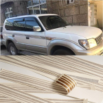 Auto kere kleebism&auml;rgid Embleemid Toyota Land Cruiser 100 LC100 1998-2007 jaoks Auto k&uuml;ljeribad K&uuml;ljeliistud Vin&uuml;&uuml;lkleebised TJ-012 gray