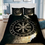 Viikingi P&otilde;hjagermaani Kultuur Hunt Keldi M&uuml;stiline S&uuml;mbol Voodipesukomplekt Tekk Voodi Kodu Dekoor &Uuml;he- Kahe- Suur Suurus AU Double(180*210cm)3pcs