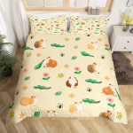 Merisea tekikotid lastele poistele t&uuml;drukutele Queen King Kerge tekkikate Armas lemmikloomaprint Voodipesukomplekt Magamistoa kaunistus Ilma tekita EU Single(135*200cm)3pcs beige