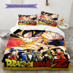 Son Goku mustriga voodipesu, Tekikomplekt Tekikate Padjap&uuml;&uuml;r Kodu S&uuml;nnip&auml;evakingitus (1 * tekikott + 2 * padjap&uuml;&uuml;ri, ilma s&uuml;damikuta) 135x200cm