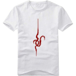 ZYHCOS Komaeda Nagito Puuvillased T-s&auml;rgid L&uuml;hikeste varrukatega Mustvalge Karu Cosplay T-s&auml;rgid (Meeste-Keskmine, Valge) S valge