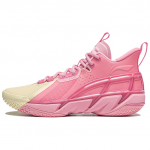 Li Ning BadFive 4 Amordiga Kulumiskindel Hingav Keskmise s&auml;&auml;rega Korvpallijalatsid Meeste Roosa Kollane ABFU015-2 43