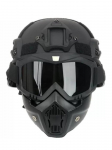 Taktikaline t&auml;isn&auml;oga kiiver FAST ABS v&auml;litingimusteks eemaldatavate kaitseprillide ja NVG kinnitusega Airsoft CS S&otilde;jaline kaitsemask varustus