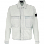 Stone Island Logo N&auml;htamatu N&ouml;&ouml;p Pikkade Varrukatega Teksajakk Meeste jakid L1S144100006S00J9-VJ203 XL